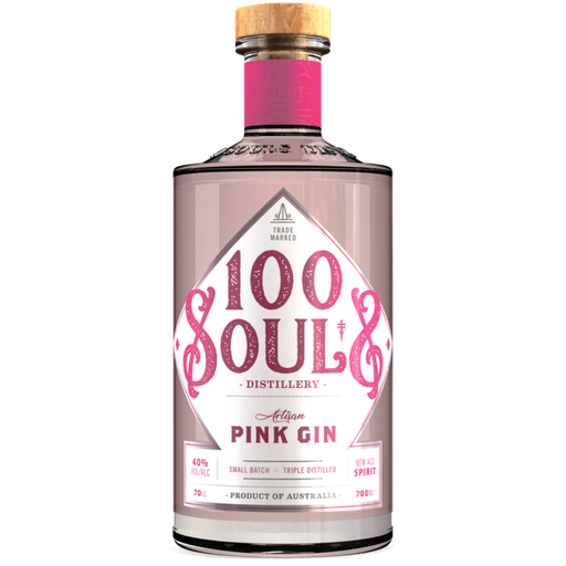 Gin - 100 Souls Pink Gin 700ml (ABV 40%)