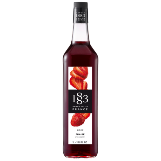 Syrup - 1883 Strawberry Syrup Glass 1Lt