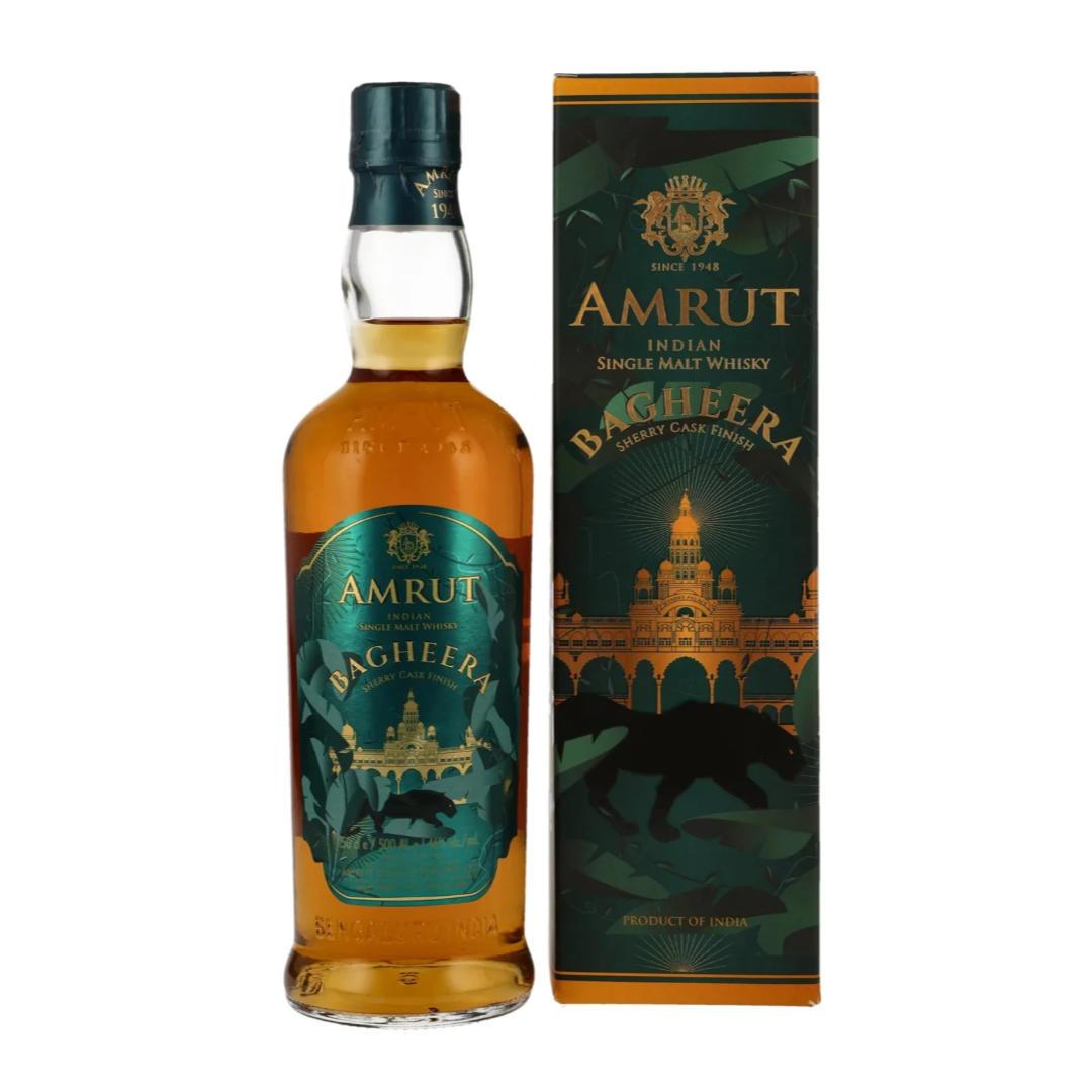 Whisky - Amrut Bagheera Indian Single Malt Whisky 500ml (ABV 46%)