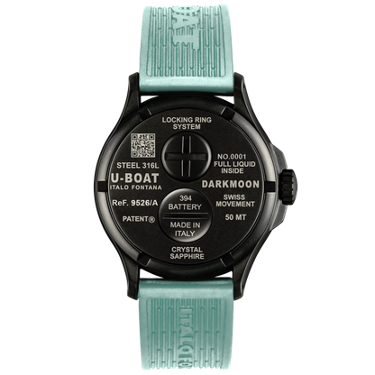 DARKMOON 44MM BK AQUAMARINE PVD