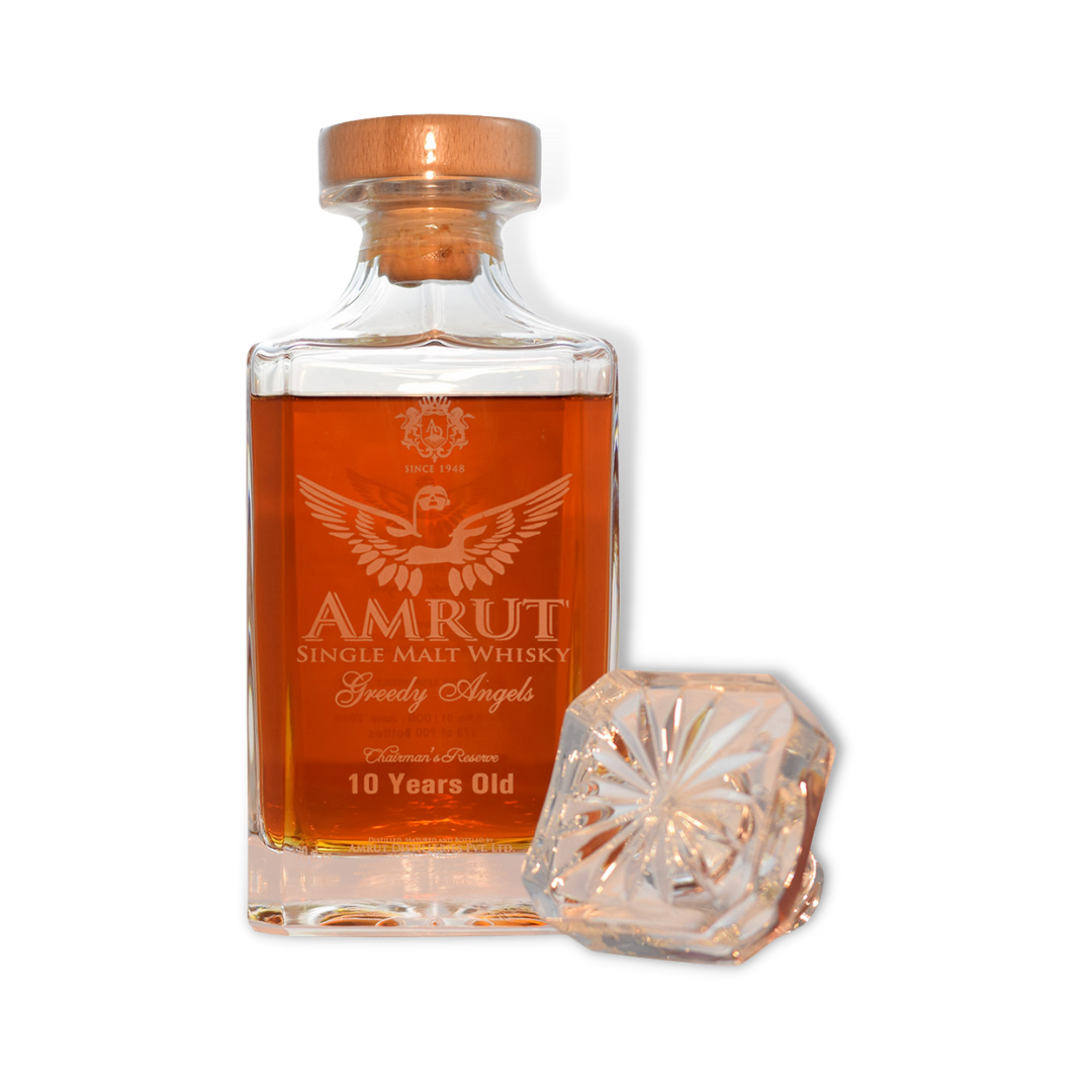 Indian Whisky - Amrut Greedy Angels 10 Year Old Chairman's Reserve Indian Single Malt Whisky 700ml (ABV 55%)