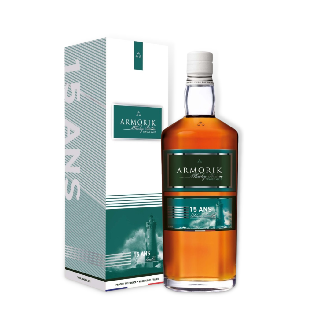 French Whisky - Armorik 15 Year Old 2022 Edition Single Malt Whisky 700ml (ABV 46%)