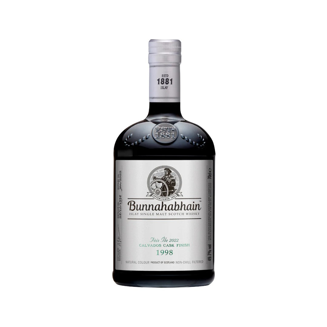 Scotch Whisky - Bunnahabhain Fèis Ìle 2022: 1998 Calvados Cask Finish Single Malt Scotch Whisky 700ml (ABV 49%)