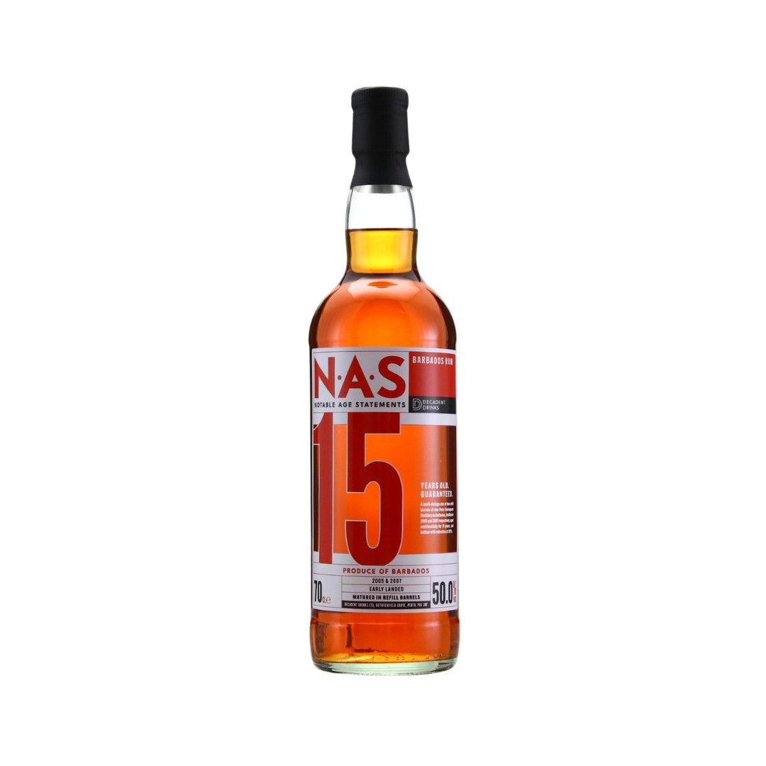 Dark Rum - Decadent Drinks NAS 15YO Barbados Rum 700ml (ABV 50%)