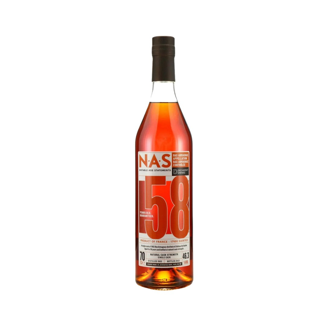 armagnac - Decadent Drinks NAS No.3 58YO Bas-Armagnac 700ml (ABV 46%)