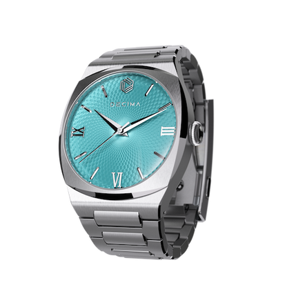 ステンレススチールブレスレットをつけたロイム・フロスト