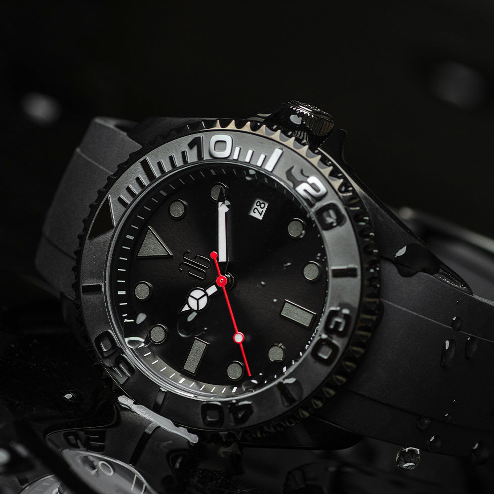 THE STEALTH | AG COLLECTIVE G 9040 BKYM-BK BLACK STRAP MEN WATCH