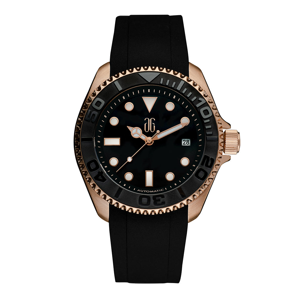 THE REEF | AG COLLECTIVE G 9040 RGYM-BKRG BLACK STRAP MEN WATCH