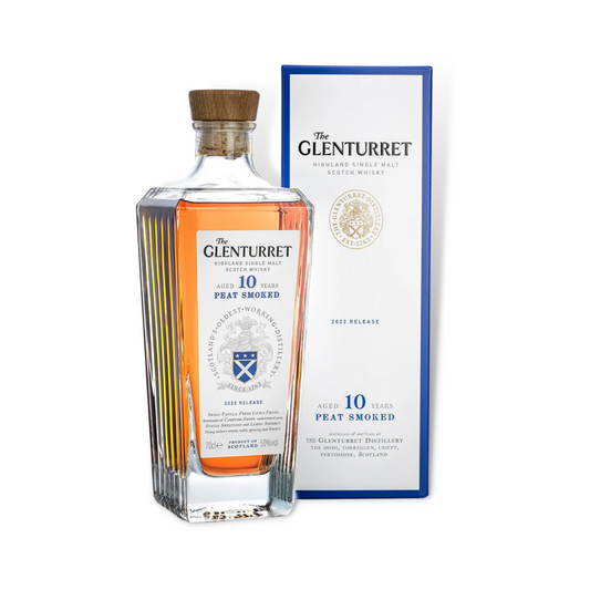 Glenturret 10 Year Old Peat Smoked (2022 Release) Single Malt Scotch Whisky 700ml (ABV 50%)