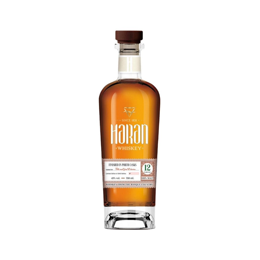 Spanish Whisky - Haran 12YO Porto Finish Spanish Whiskey 700ml (ABV 43%)