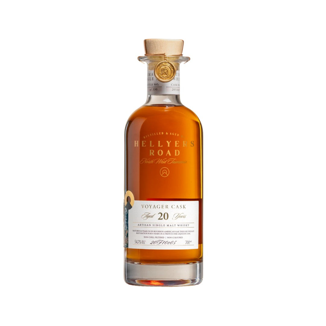 Australian Whisky - Hellyers Road 20YO Voyager Cask Single Malt Whisky 700ml (ABV 54%)