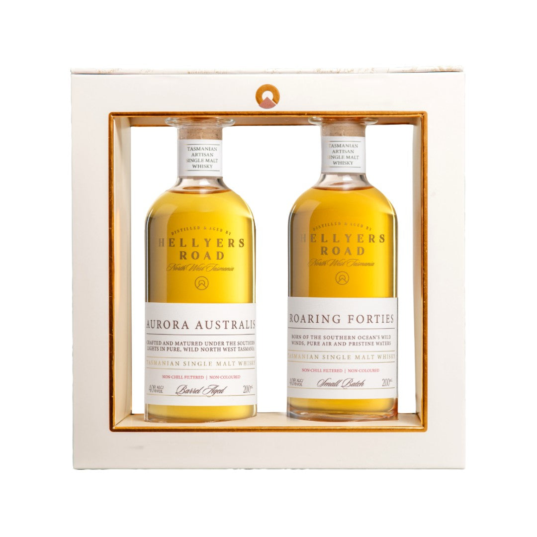 Australian Whisky - Hellyers Road Roaring Forties and Aurora Australis 2 x 200ml Gift Pack (ABV 40%)