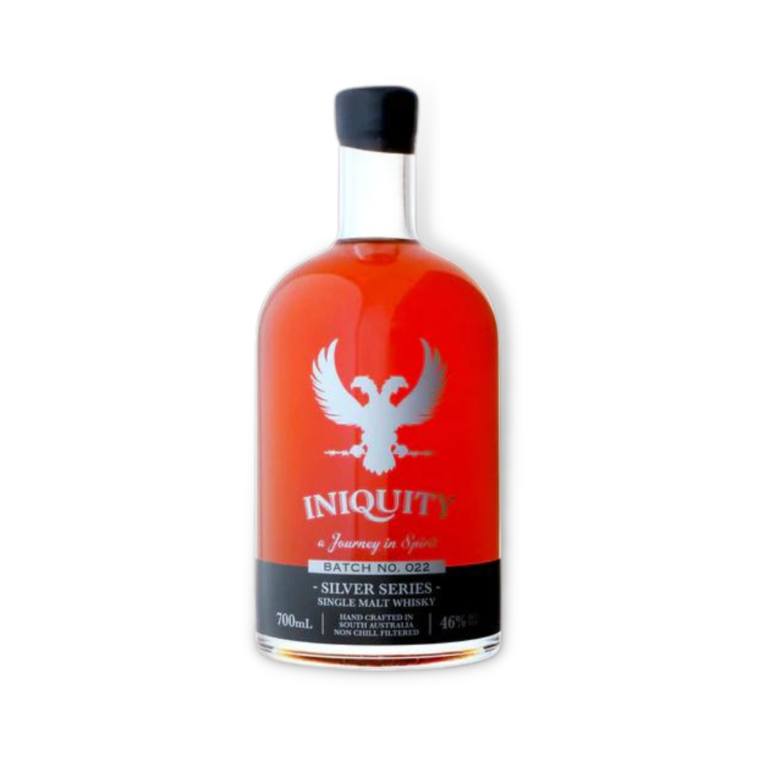 Australian Whisky - Iniquity Silver Series Batch No. 22 Australian Single Malt Whisky 500ml / 700ml (ABV 46%)