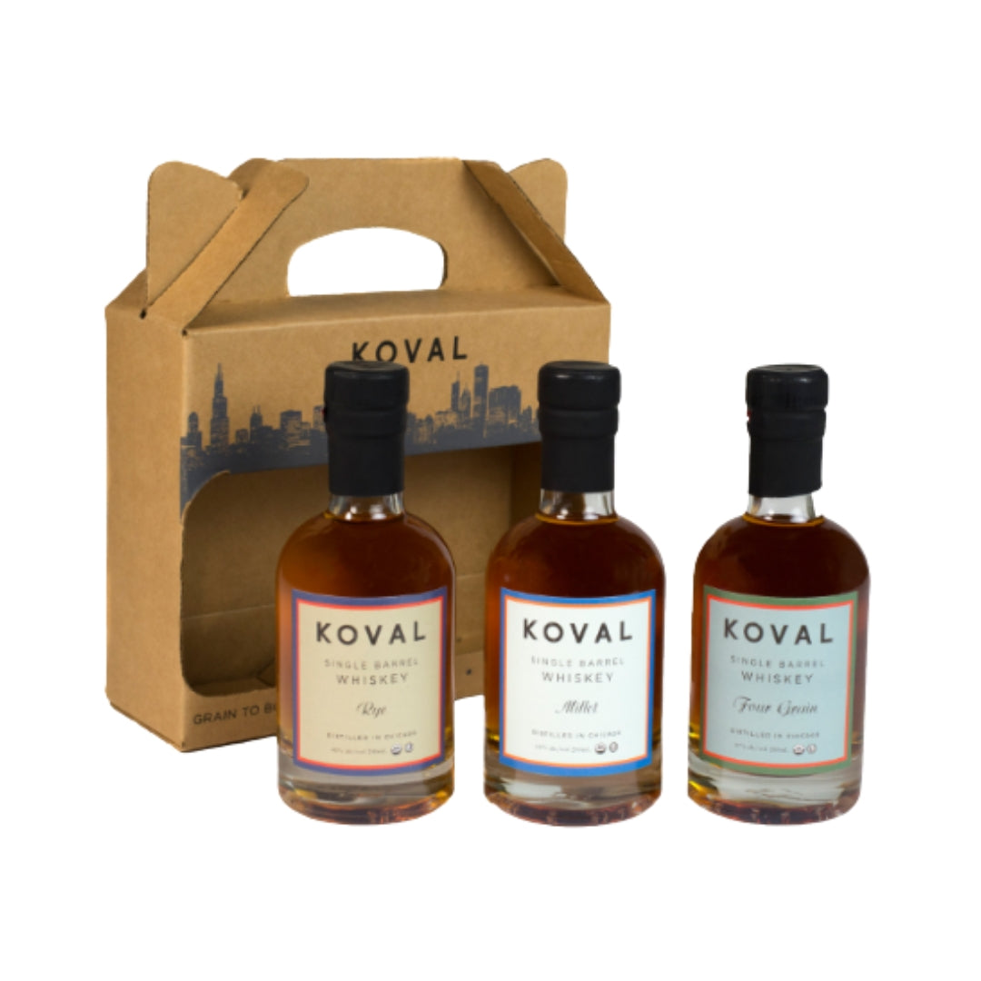 American Whiskey - Koval Whiskey Giftpack 3x 200ml (ABV 47%)