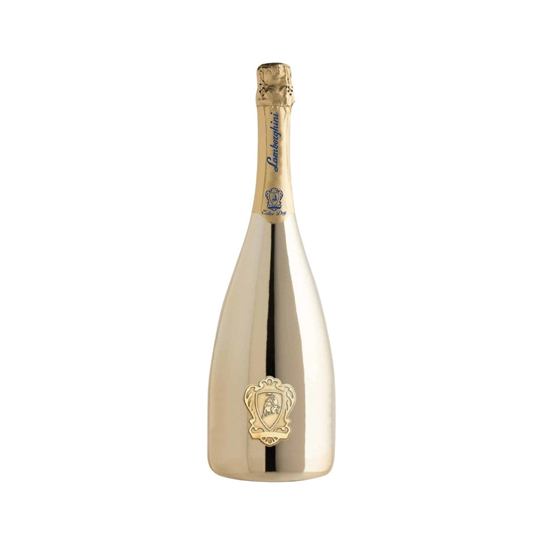 Champagne - Lamborghini Premium Gold Extra Dry Prosecco with 2 Glasses Set 750ml (ABV 12%)