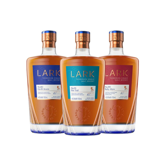 Australian Whisky - Lark Signature Collection Tasmanian Single Malt Whisky 3 x 700ml