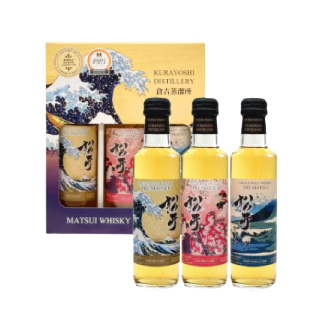 Japanese Whisky - Matsui Mixed Japanese Whisky Gift Set 3 x 200ml (ABV 43%)