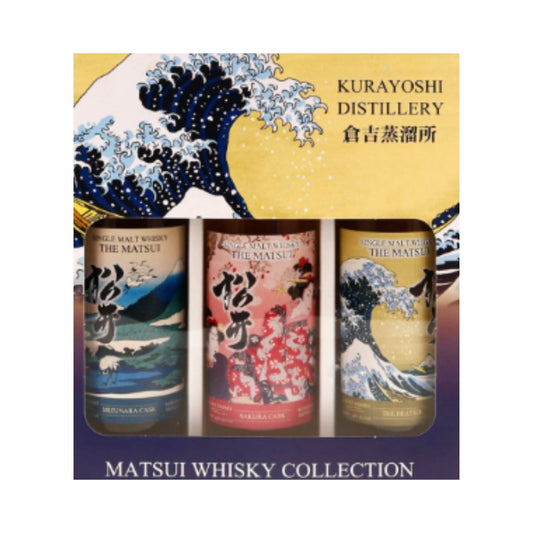Japanese Whisky - Matsui Mixed Japanese Whisky Gift Set 3 x 200ml (ABV 43%)