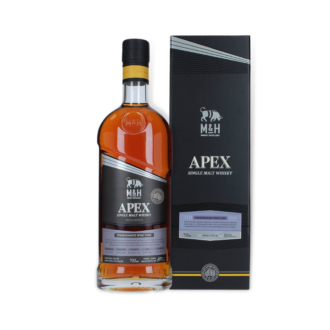 Israeli Whisky - Milk & Honey Pomegranate Wine Cask APEX Single Malt Whisky 700ml (ABV 59.5%)