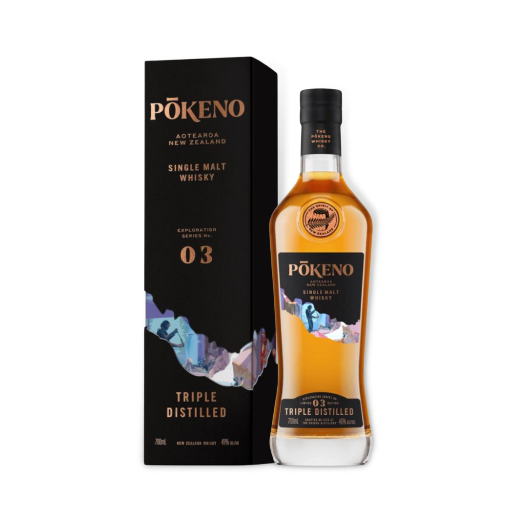 New Zealand Whisky - Pokeno Triple Distilled (Exploration Series No.3) Single Malt Whisky 700ml (ABV 49%)