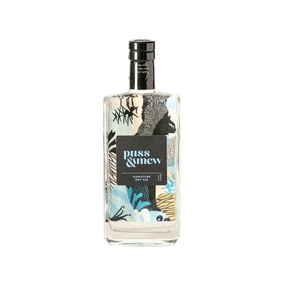 Australian Gin - Puss & Mew Signature Dry Gin 700ml (ABV 41%)