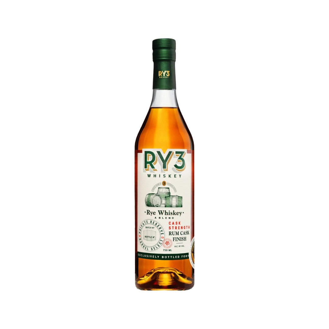 American Rye RY3 Rum Cask Finish American Rye Whiskey 750ml (ABV 58%) – Luca Collections