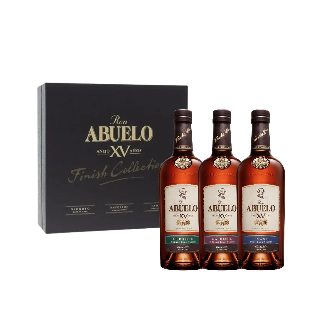 Dark Rum - Ron Abuelo XV Finish Collection (Napoleon, Oloroso, Tawny) 3 x 200ml (ABV 40%)
