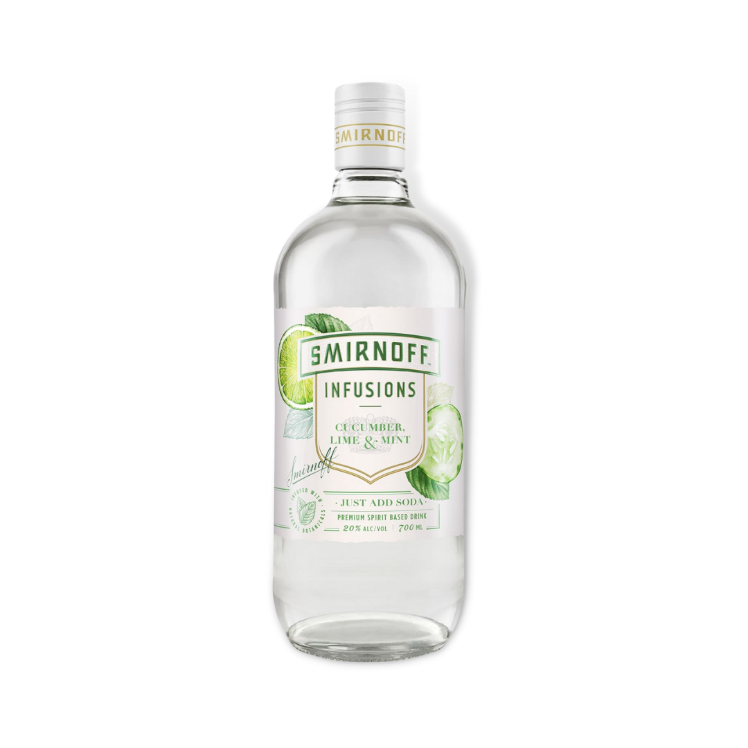 Australian Vodka - Smirnoff Infusions Cucumber Lime & Mint Vodka 700ml (ABV 20%)