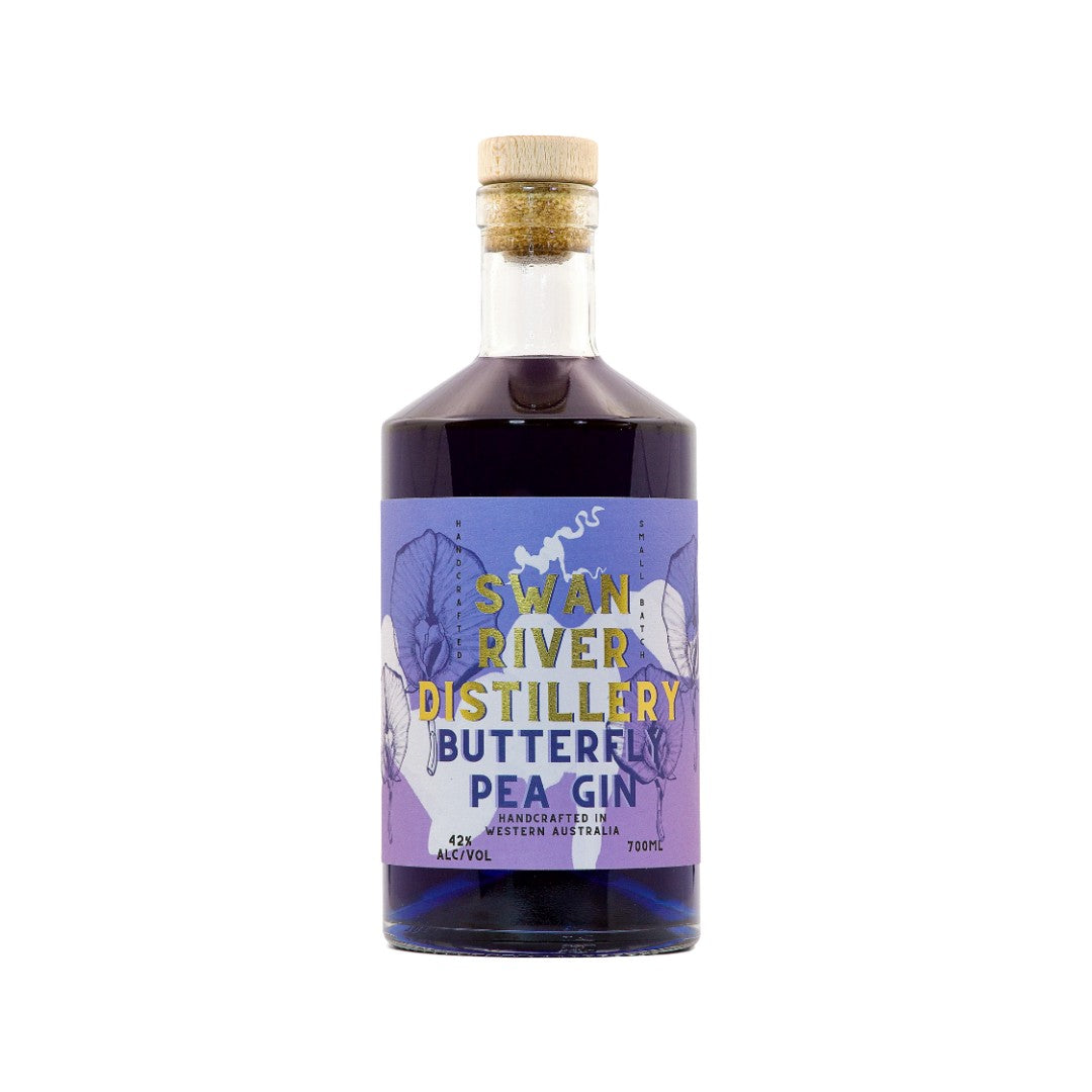 Australian Gin - Swan River Distillery Butterfly Pea Gin 700ml (ABV 42%)