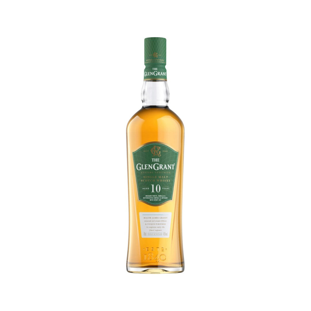 Scotch Whisky - The Glen Grant 10YO Single Malt Scotch Whisky 700ml with 2 Glasses (ABV40%)