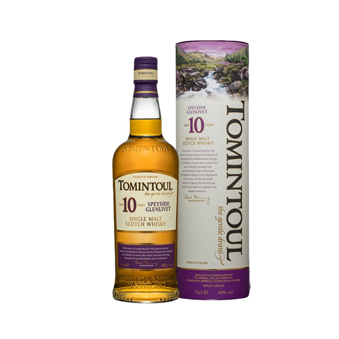 Scotch Whisky - Tomintoul 10YO Speyside Glenlivet Single Malt Scotch Whisky 700ml (ABV 40%)