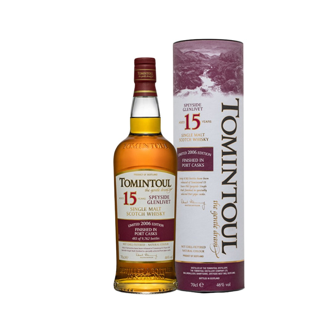 Scotch Whisky - Tomintoul 15YO Portwood Single Malt Scotch Whisky 700ml (ABV 46%)