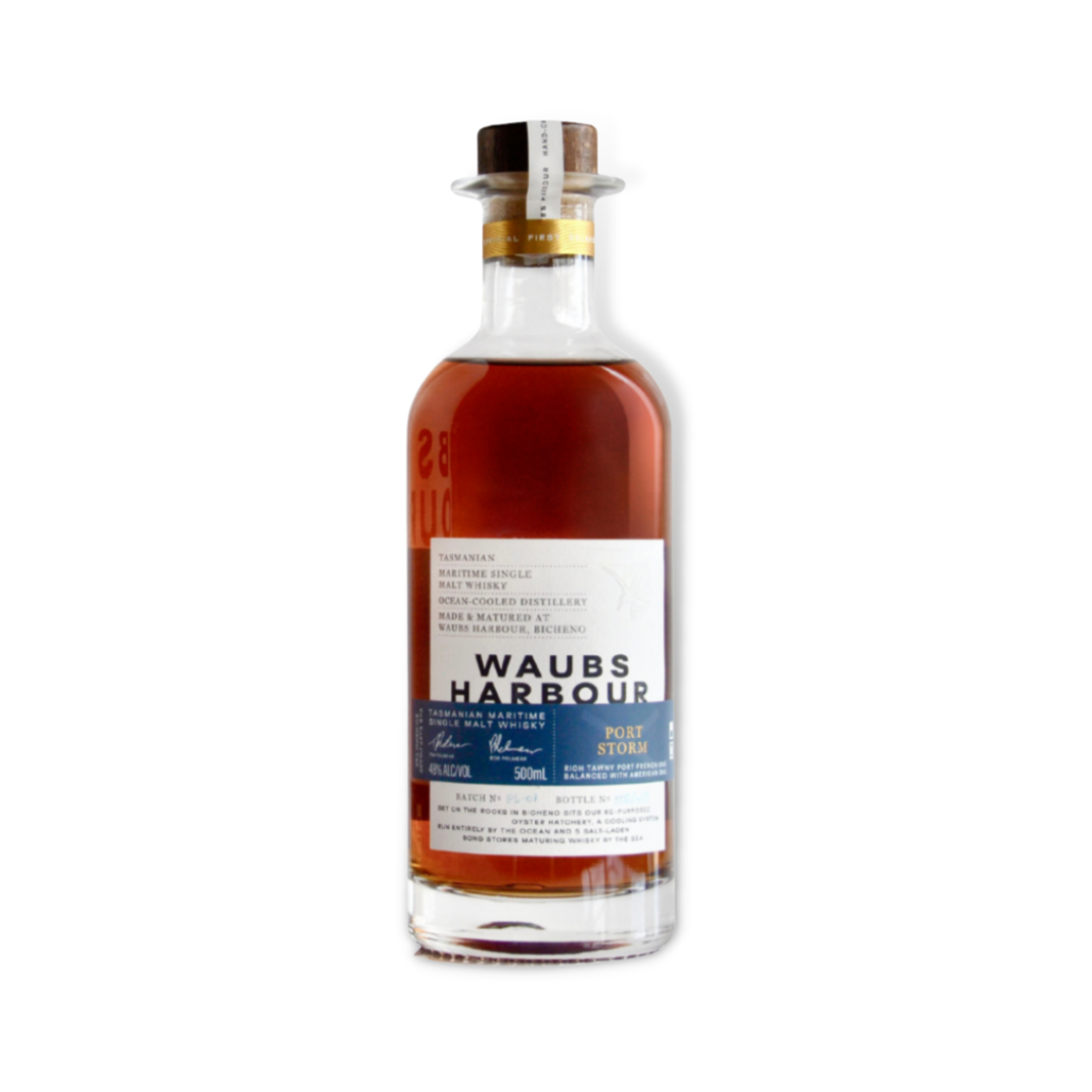 Australian Whisky - Waubs Harbour Port Storm Single Malt Whisky 500ml (ABV 48%)