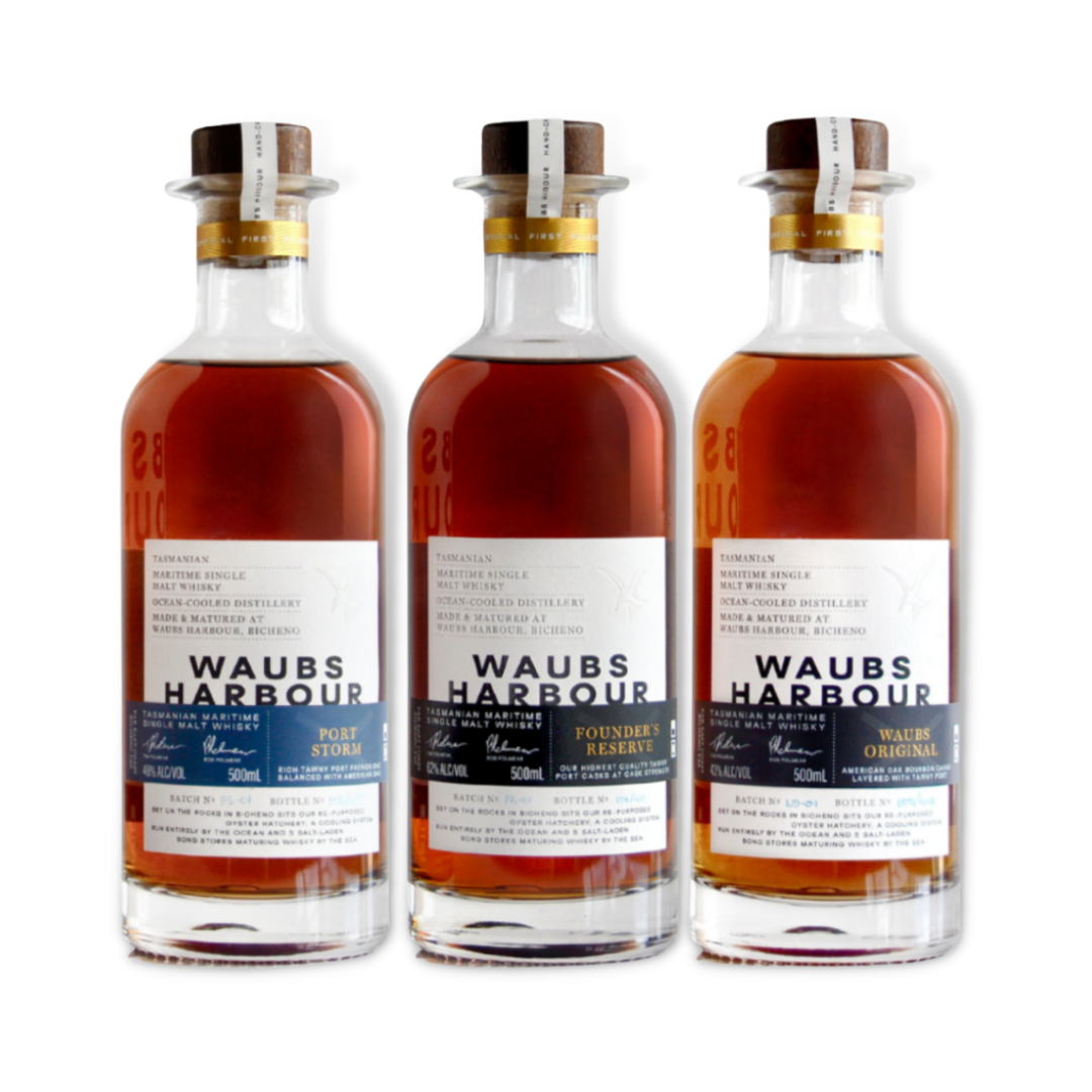 Australian Whisky - Waubs Harbour Founder's Reserve Single Malt Whisky 500ml (ABV 62%)