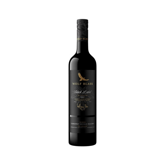Red Wine - Wolf Blass Black Label Cabernet Shiraz Malbec (2021) 750ml (ABV 14%)