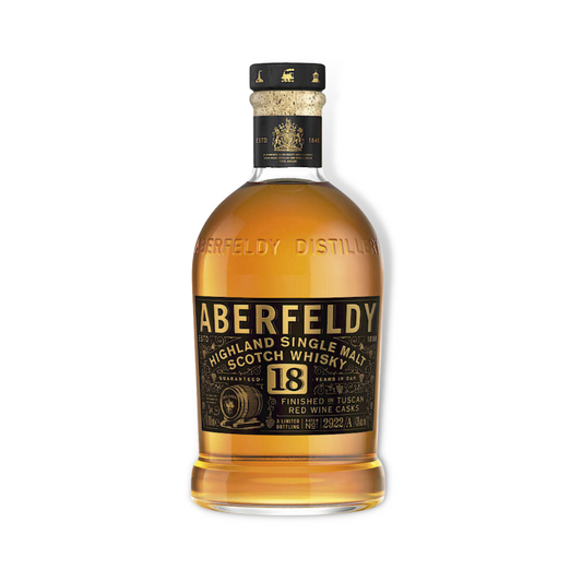 Scotch Whisky - Aberfeldy 18 Year Old Bolgheri Tuscan Red Wine Casks Single Malt Scotch Whisky 700ml (ABV 43%)