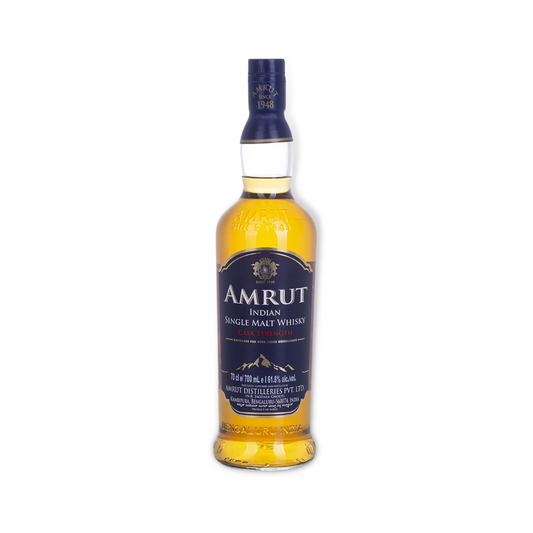 Indian Whisky - Amrut Cask Strength Indian Single Malt Whisky 700ml (Blue label) (ABV 61.8%)