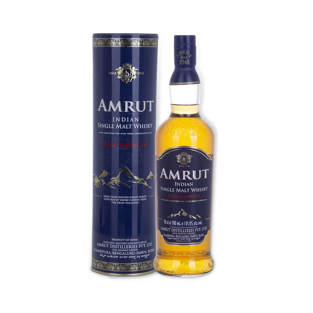 Indian Whisky - Amrut Cask Strength Indian Single Malt Whisky 700ml (Blue label) (ABV 61.8%)