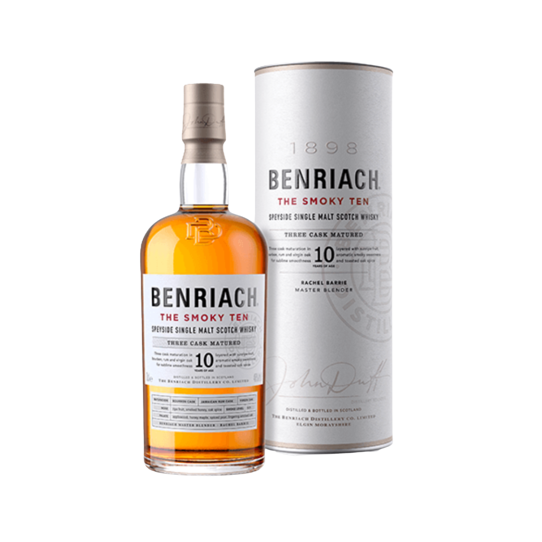 Scotch Whisky - Benriach The Smoky 10 Year Old Three Cask Matured Single Malt Scotch Whisky 700ml (ABV 46%)