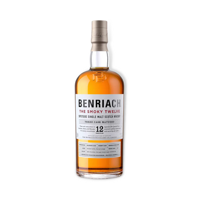 Scotch Whisky - Benriach The Smoky 12 Year Old Three Cask Matured Single Malt Scotch Whisky 700ml (ABV 46%)