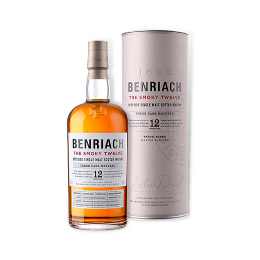 Scotch Whisky - Benriach The Smoky 12 Year Old Three Cask Matured Single Malt Scotch Whisky 700ml (ABV 46%)