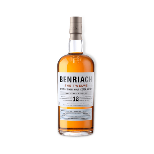 Scotch Whisky - Benriach The 12 Year Old Three Cask Matured Single Malt Scotch Whisky 700ml (ABV 46%)