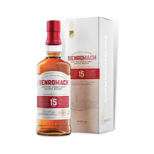 Scotch Whisky - Benromach 15 Year Old Speyside Single Malt Scotch Whisky 700ml (ABV 43%)