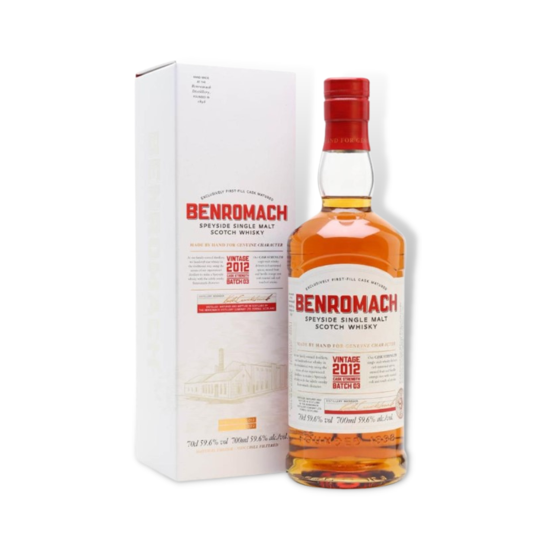 Scotch Whisky - Benromach Vintage 2012 (Batch 03) Cask Strength Speyside Single Malt Scotch Whisky 700ml (ABV 59.6%)