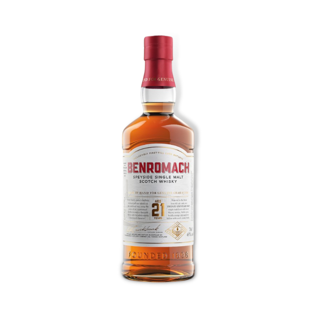 Scotch Whisky - Benromach 21 Year Old Speyside Single Malt Scotch Whisky 700ml (ABV 43%)