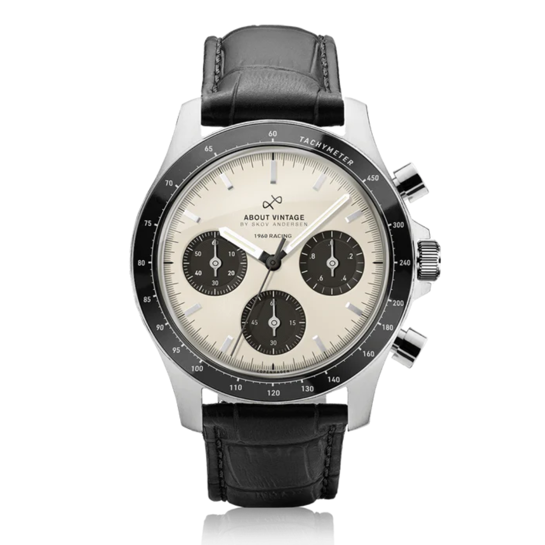 1960 Racing Chronograph Steel / Off White & Black