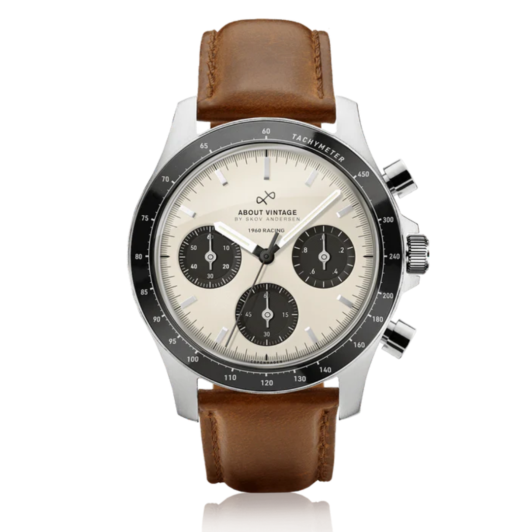 1960 Racing Chronograph Steel / Off White & Black