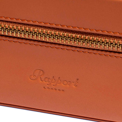 Hyde Park Two Watch Zip Case - Tan