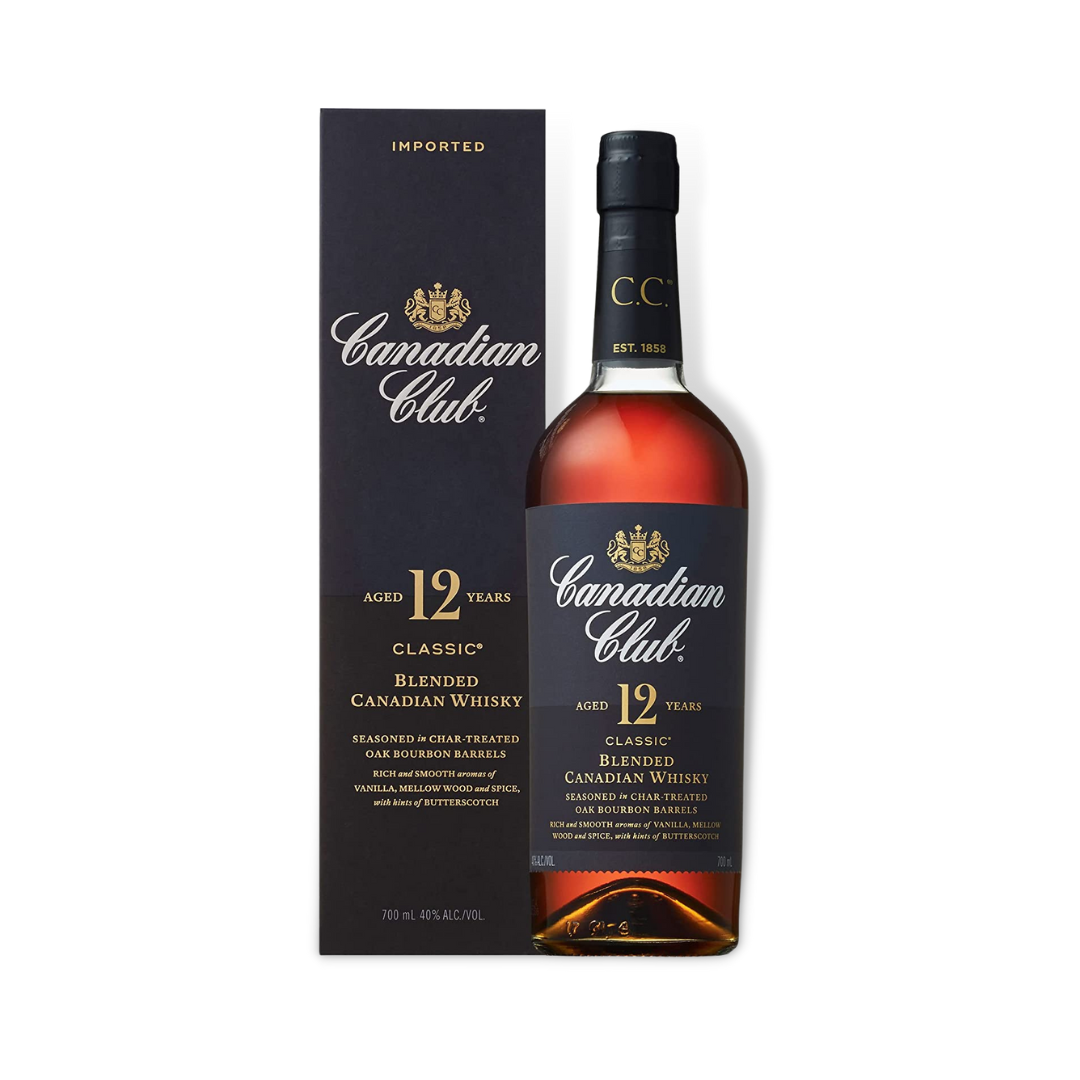 Canadian Whisky - Canadian Club 12 Year Old Classic Blended Canadian Whisky 700ml (ABV 40%)