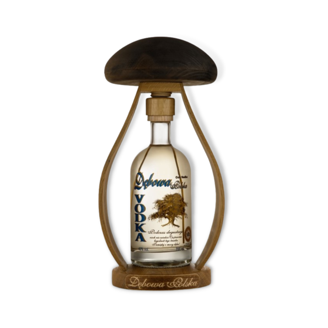 Polish Vodka -Debowa Oak Vodka with Wooden Mushroom 700ml (ABV 40%)